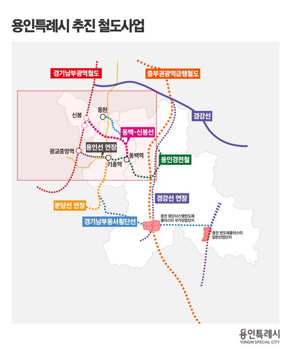 용인특례시 추진 철도사업